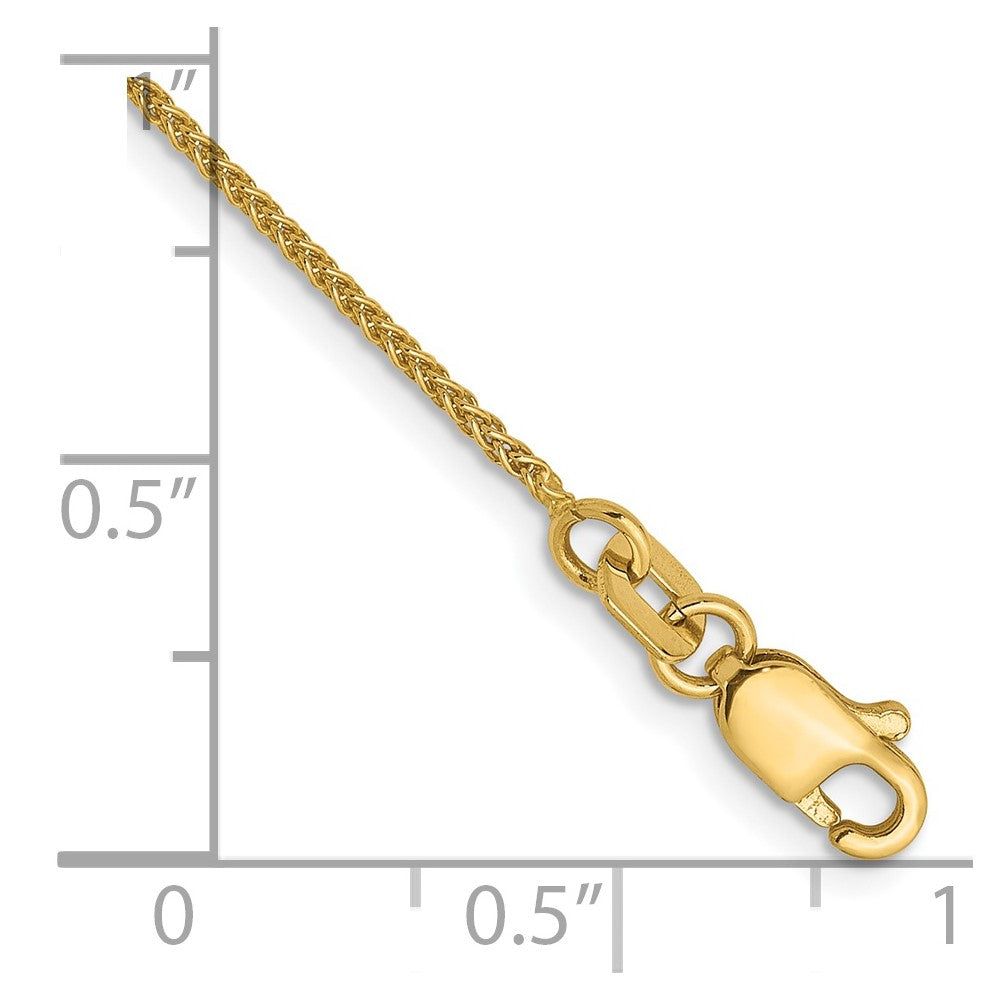 14k 1.0mm Spiga Chain Anklet