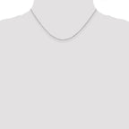 14K White Gold 1mm Singapore with Lobster Clasp Chain