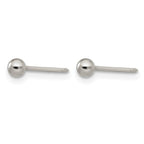 Inverness Titanium 3mm Ball Post Piercing Earrings