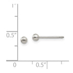 Inverness Titanium 3mm Ball Post Piercing Earrings