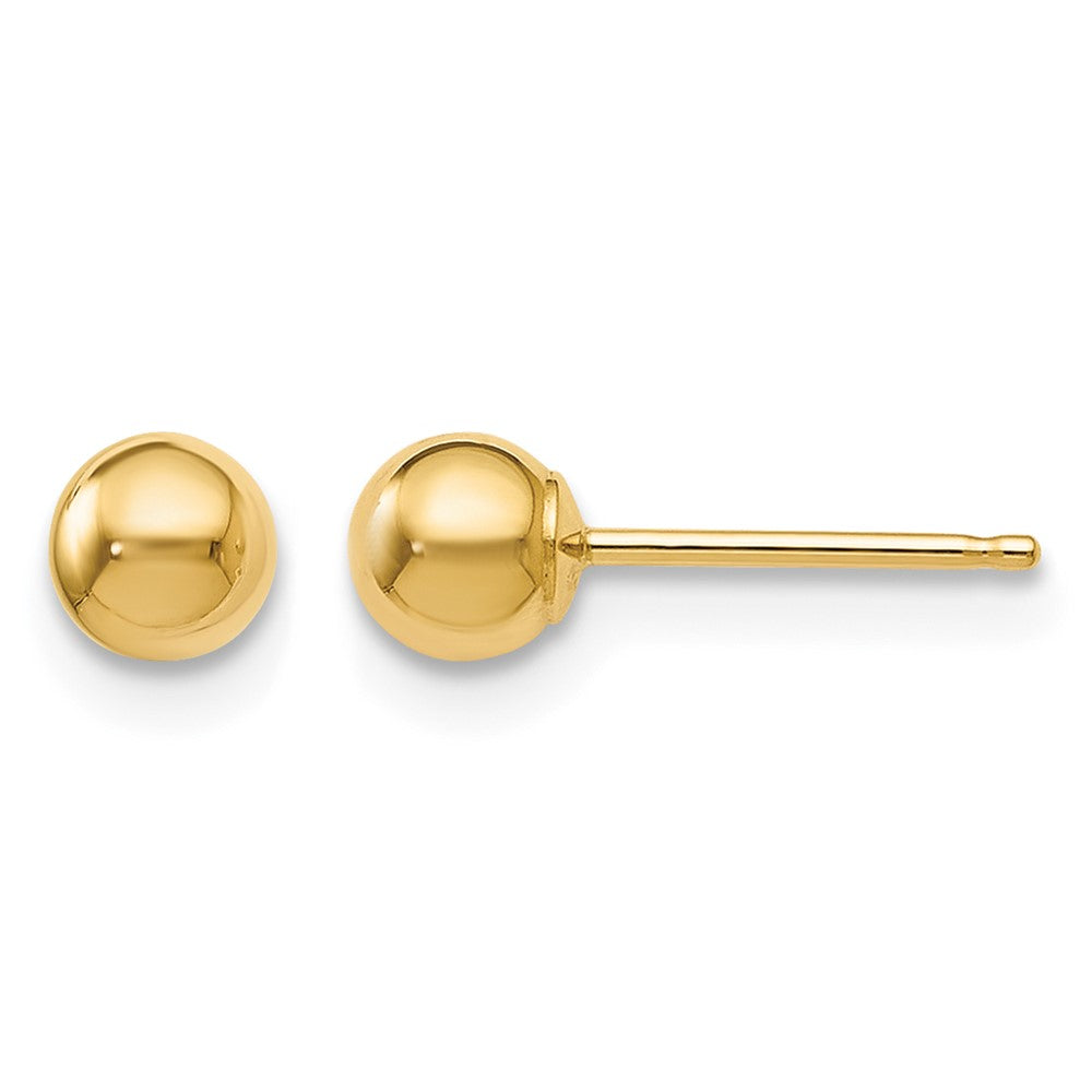14K Polished 4mm Ball Post Earrings