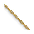 14K 1mm Singapore with Lobster Clasp Chain