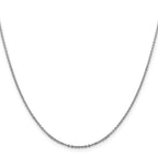14K White Gold 1.7mm Flat Cable Chain