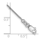 14k White Gold 1.0mm Spiga Chain Anklet