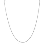14K White Gold 1.3mm Round Snake Chain