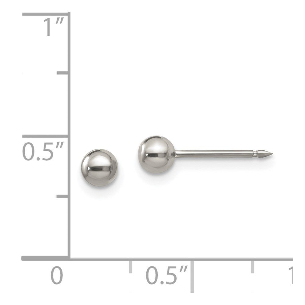 Inverness Titanium 4mm Ball Post Piercing Earrings