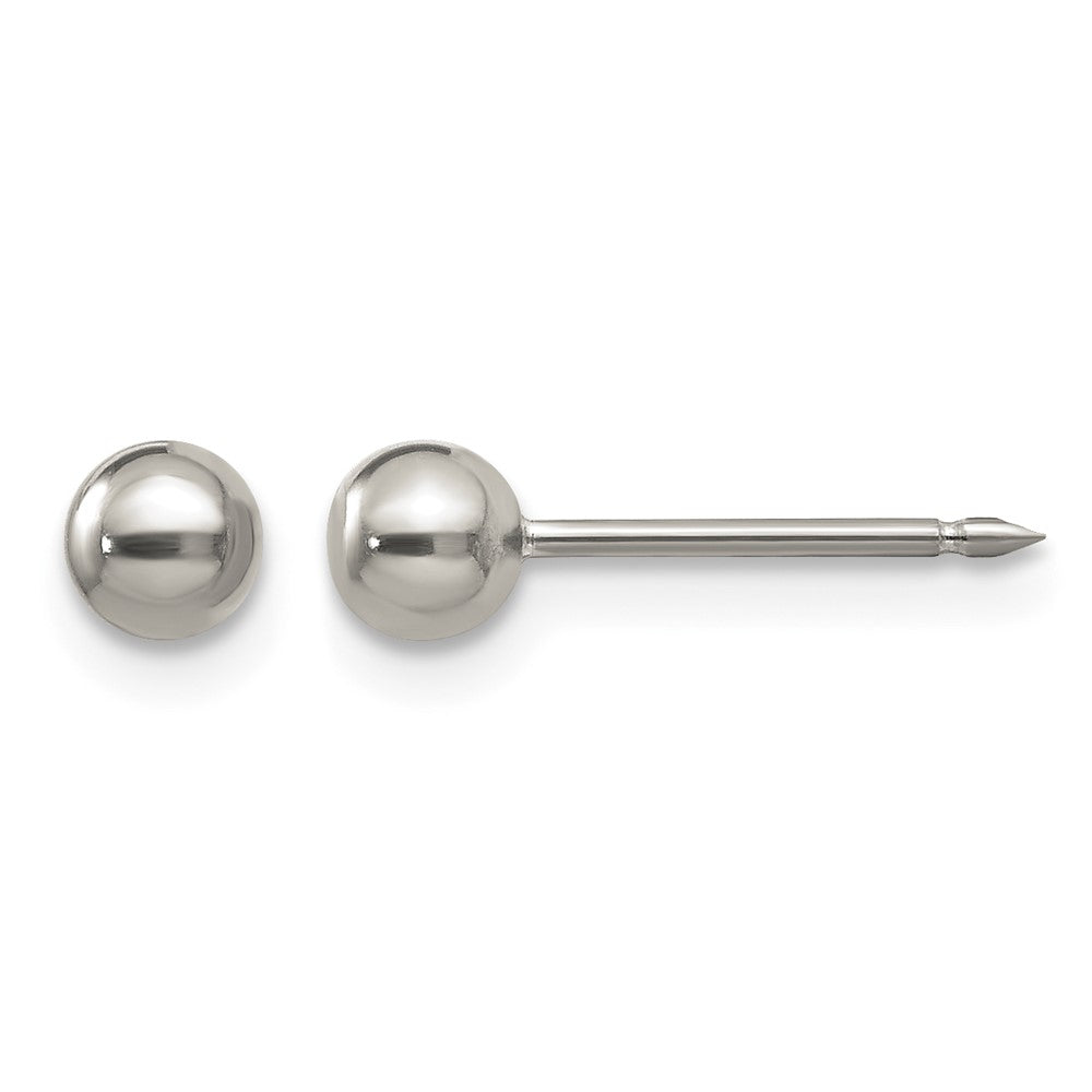 Inverness Titanium 4mm Ball Post Piercing Earrings