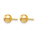 14K Polished 5mm Ball Post Earrings