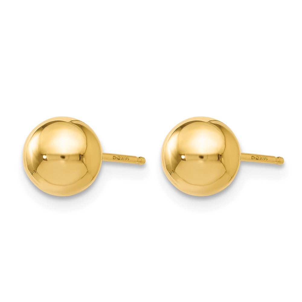14K Polished 6mm Ball Post Earrings
