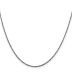 14K White Gold 1.6mm Sparkle Singapore Chain