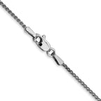 14k White Gold 1.25mm Spiga Chain
