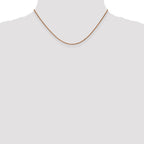 14k Rose Gold 1.25mm Spiga Chain