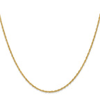 18K 1.3mm Baby Rope with Lobster Clasp Chain