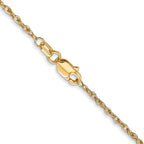 18K 1.3mm Baby Rope with Lobster Clasp Chain