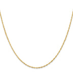18K 1.1mm Singapore with Spring Ring Clasp Chain