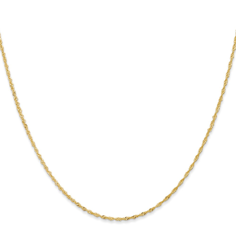 18K 1.1mm Singapore with Spring Ring Clasp Chain