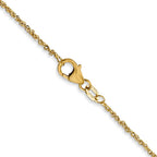 18K 1.1mm Singapore with Spring Ring Clasp Chain