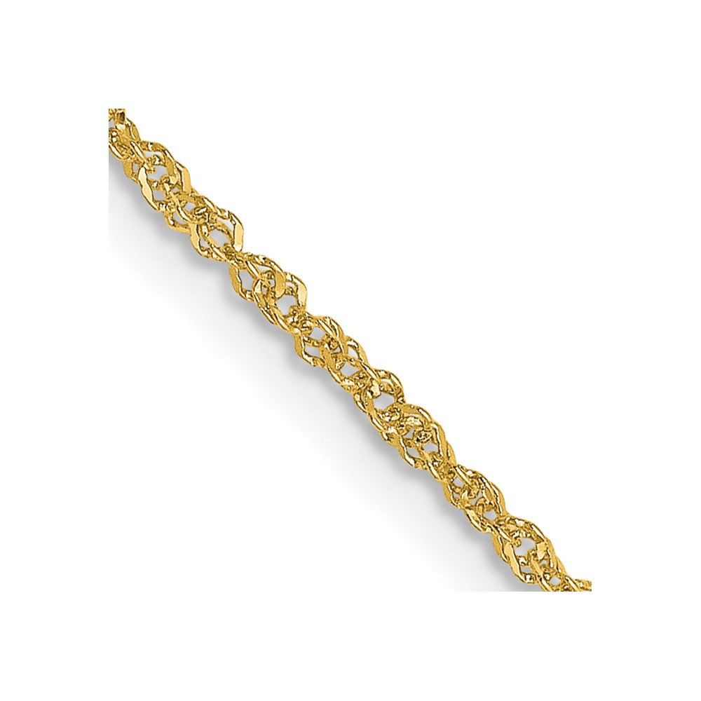 18K 1.1mm Singapore with Spring Ring Clasp Chain