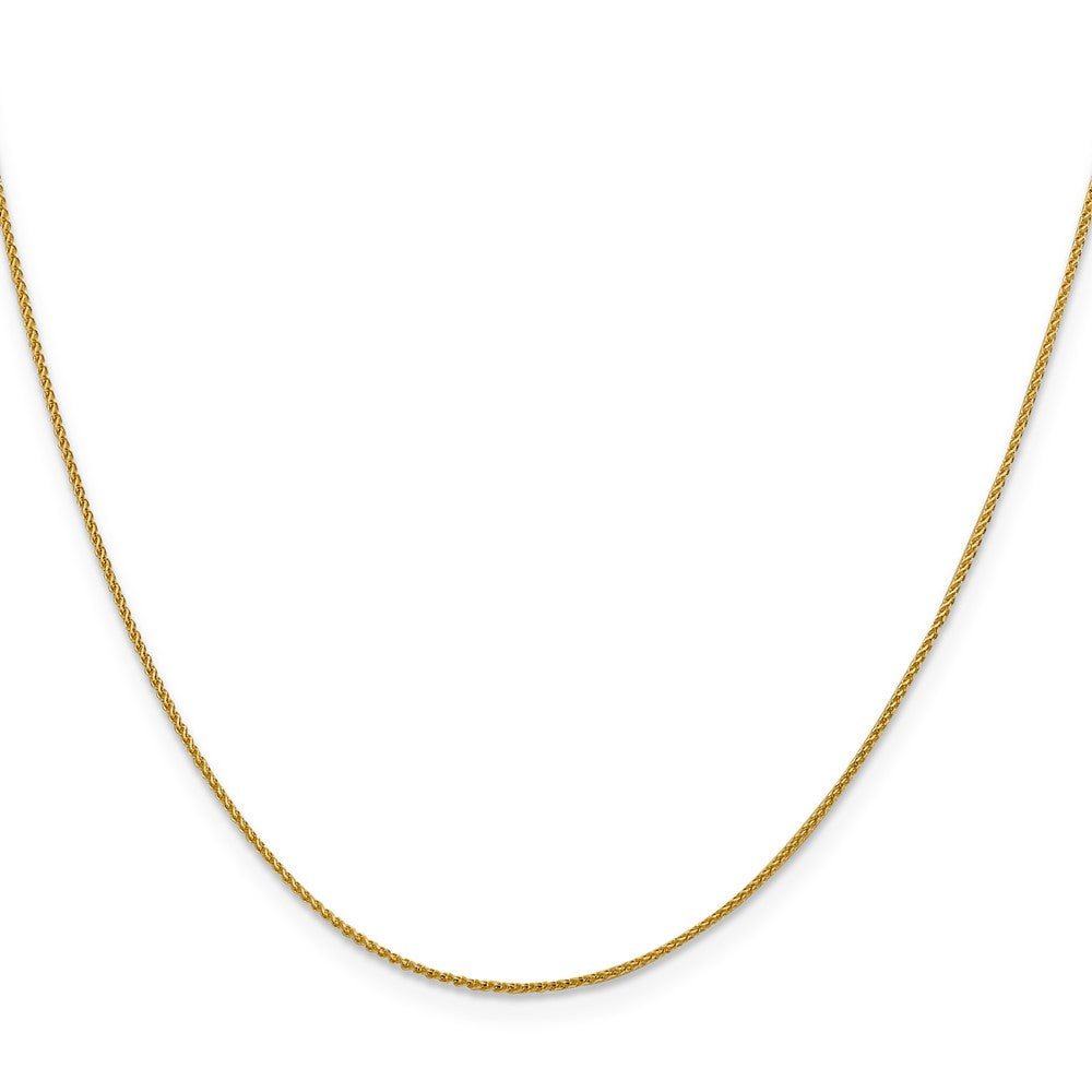 18K 1mm Diamond-cut Spiga with Spring Ring Clasp Chain