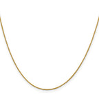 18K 1mm Diamond-cut Spiga with Spring Ring Clasp Chain