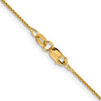 18K 1mm Diamond-cut Spiga with Spring Ring Clasp Chain