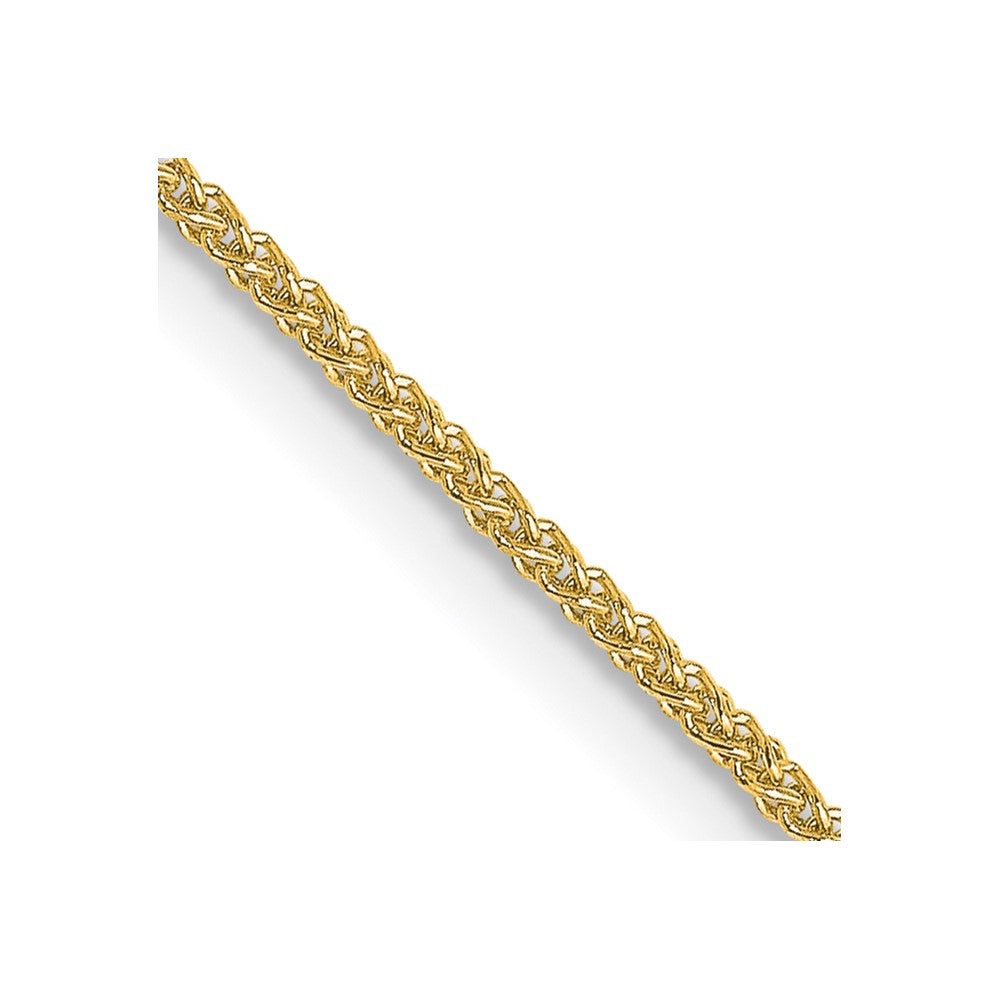 18K 1mm Diamond-cut Spiga with Spring Ring Clasp Chain