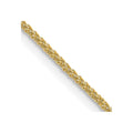 18K 1mm Diamond-cut Spiga with Spring Ring Clasp Chain