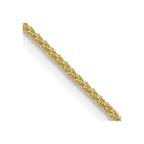 18K 1mm Diamond-cut Spiga with Spring Ring Clasp Chain