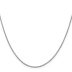 18K White Gold 1mm Diamond-cut Spiga with Spring Ring Clasp Chain