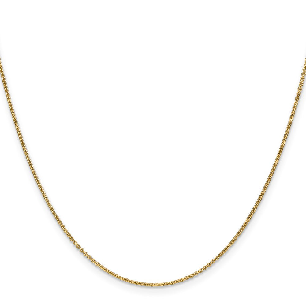 18K 1.15mm Diamond-cut Cable with Fancy Lobster Clasp Chain