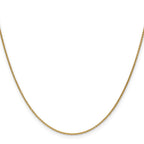 18K 1.15mm Diamond-cut Cable with Fancy Lobster Clasp Chain