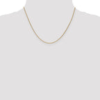 18K 1.15mm Diamond-cut Cable with Fancy Lobster Clasp Chain