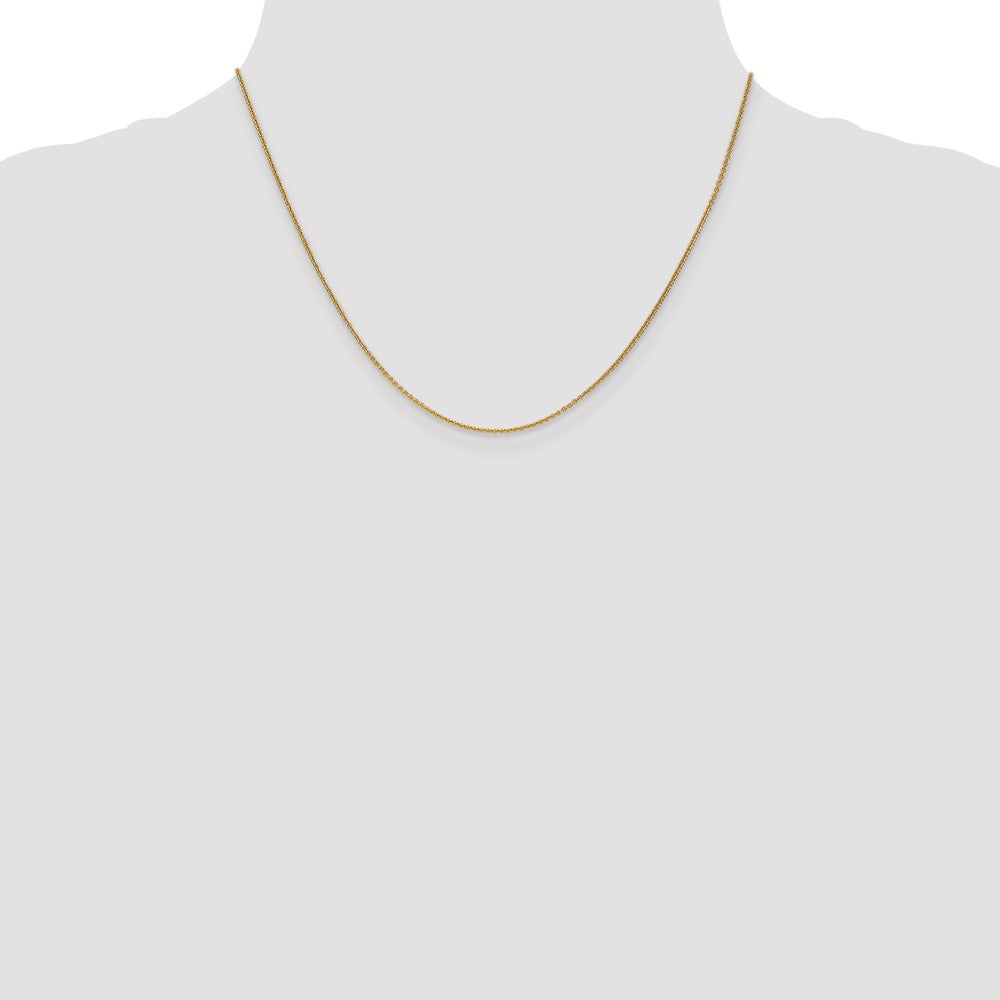 18K 1.15mm Diamond-cut Cable with Fancy Lobster Clasp Chain