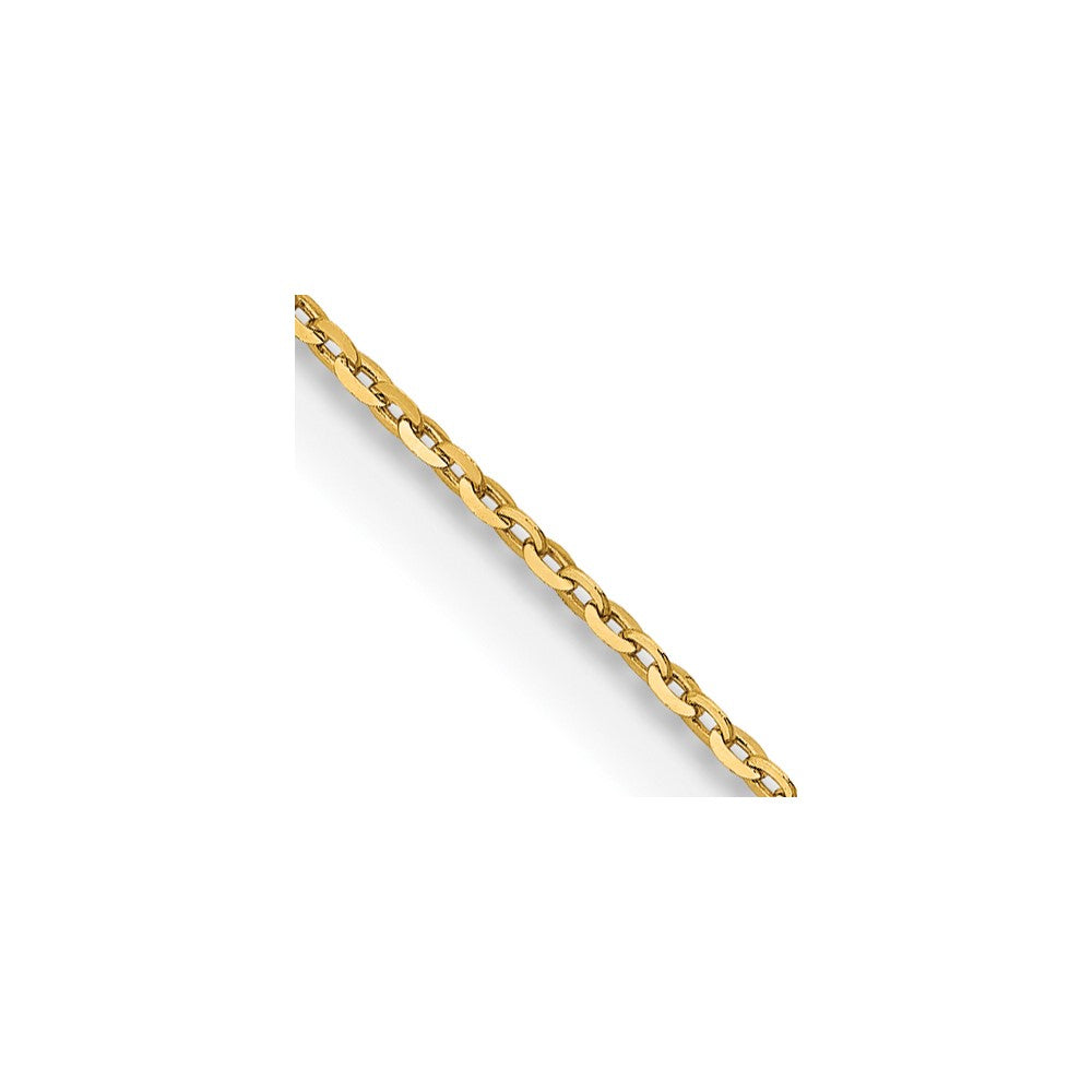 18K 1.15mm Diamond-cut Cable with Fancy Lobster Clasp Chain