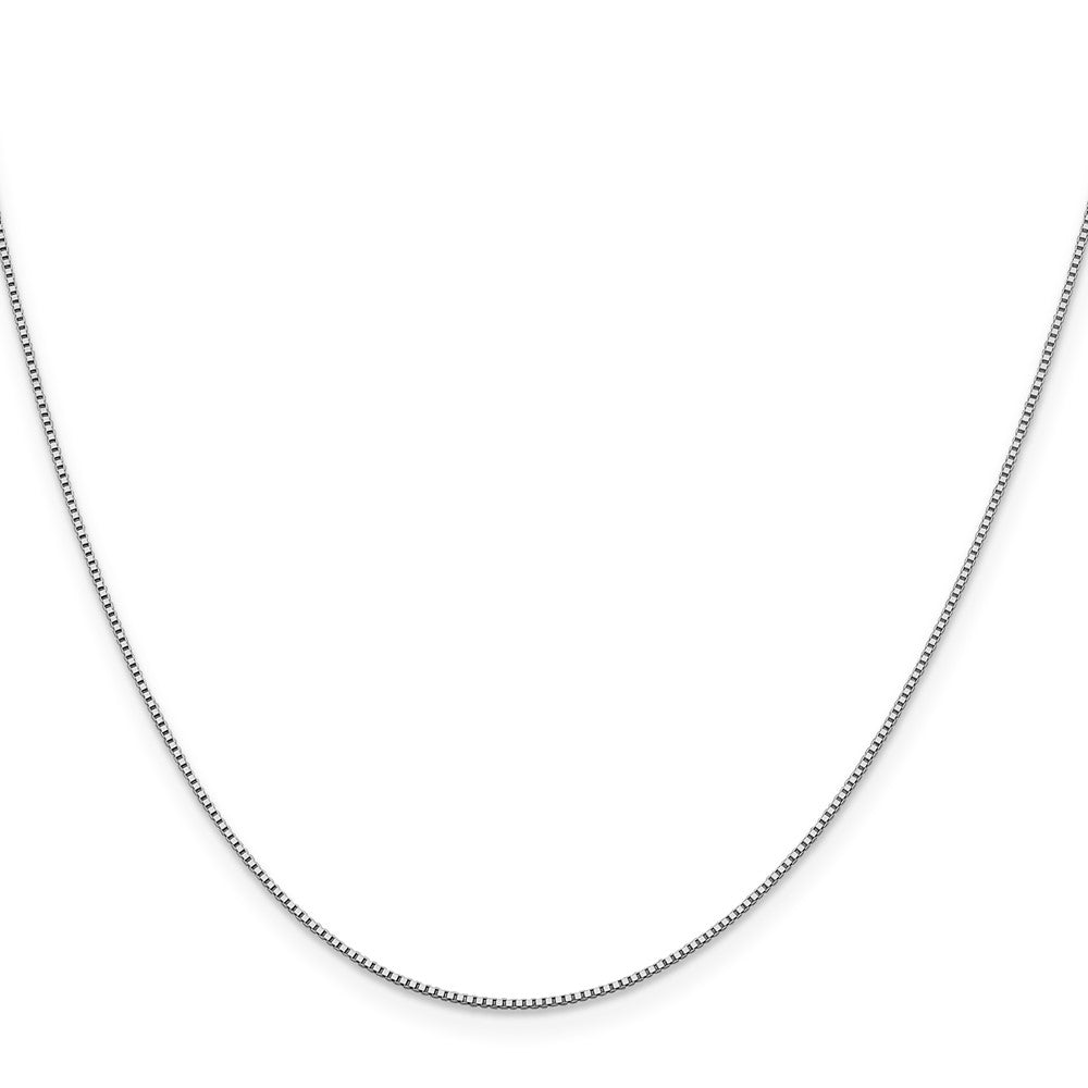 18K White Gold .7mm Box with Lobster Clasp Chain