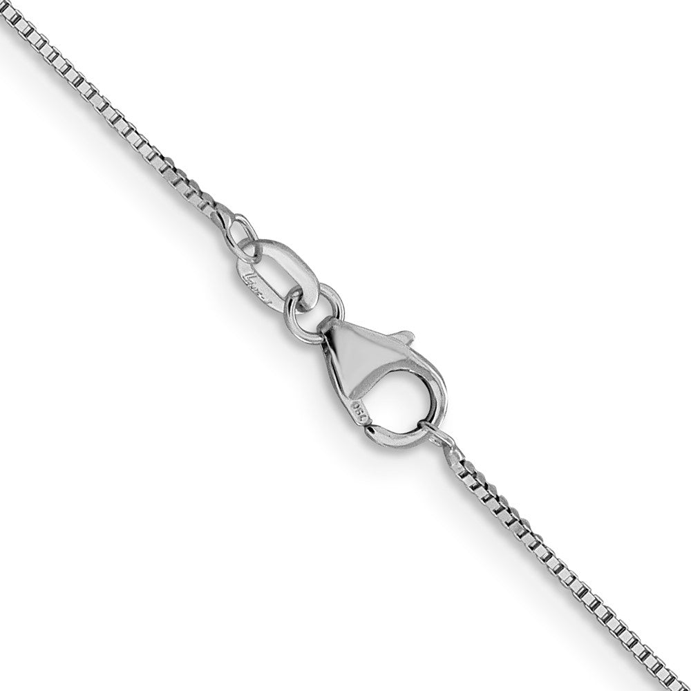18K White Gold .7mm Box with Lobster Clasp Chain