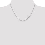 18K White Gold .7mm Box with Lobster Clasp Chain