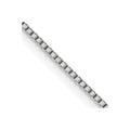 18K White Gold .7mm Box with Lobster Clasp Chain