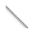18K White Gold .7mm Box with Lobster Clasp Chain