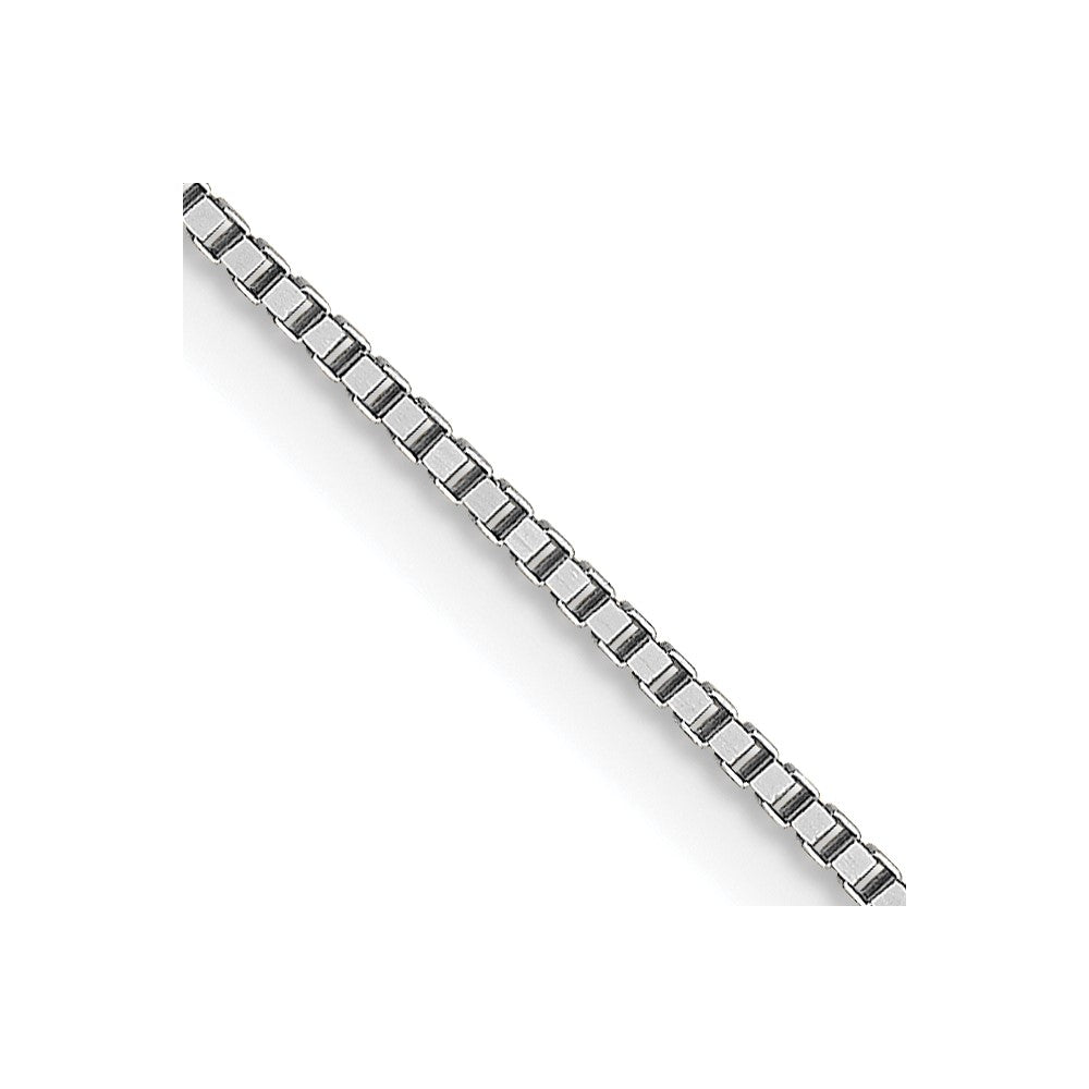 18K White Gold .7mm Box with Lobster Clasp Chain
