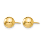 14K Polished 7mm Ball Post Earrings