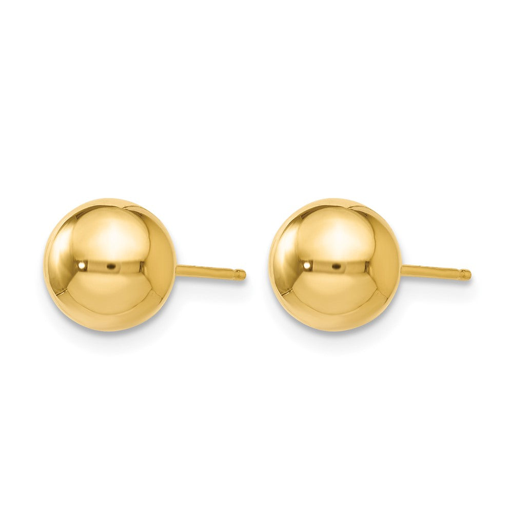 14K Polished 7mm Ball Post Earrings