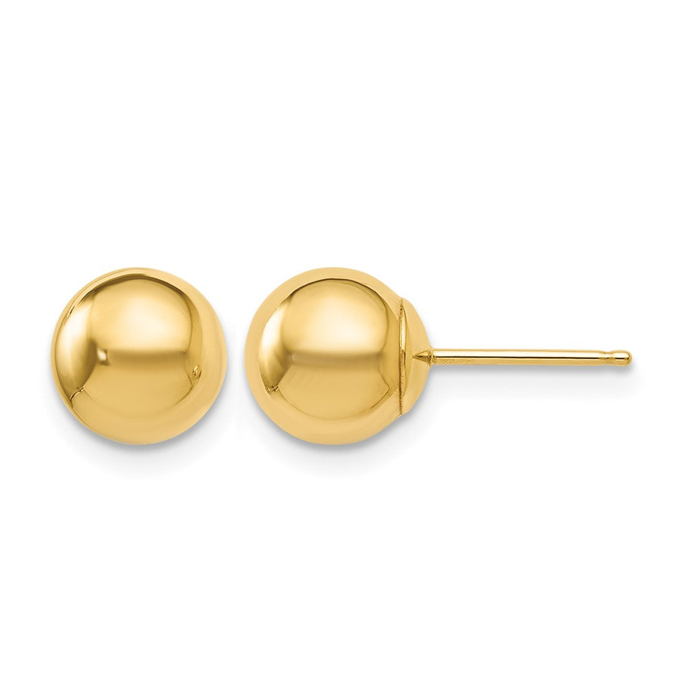 14K Polished 7mm Ball Post Earrings
