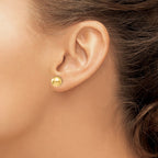 14K Polished 8mm Ball Post Earrings