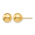 14K Polished 8mm Ball Post Earrings