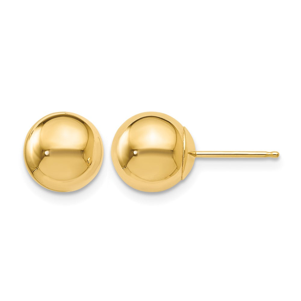 14K Polished 8mm Ball Post Earrings