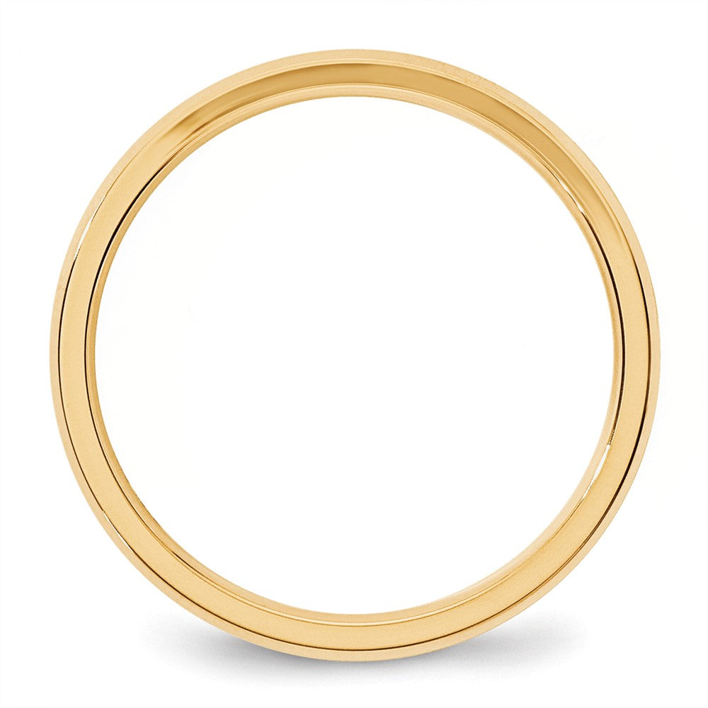 10k Yellow Gold 3mm Beveled Edge Comfort Fit Wedding Band