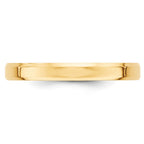10k Yellow Gold 3mm Beveled Edge Comfort Fit Wedding Band