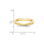 10k Yellow Gold 3mm Beveled Edge Comfort Fit Wedding Band