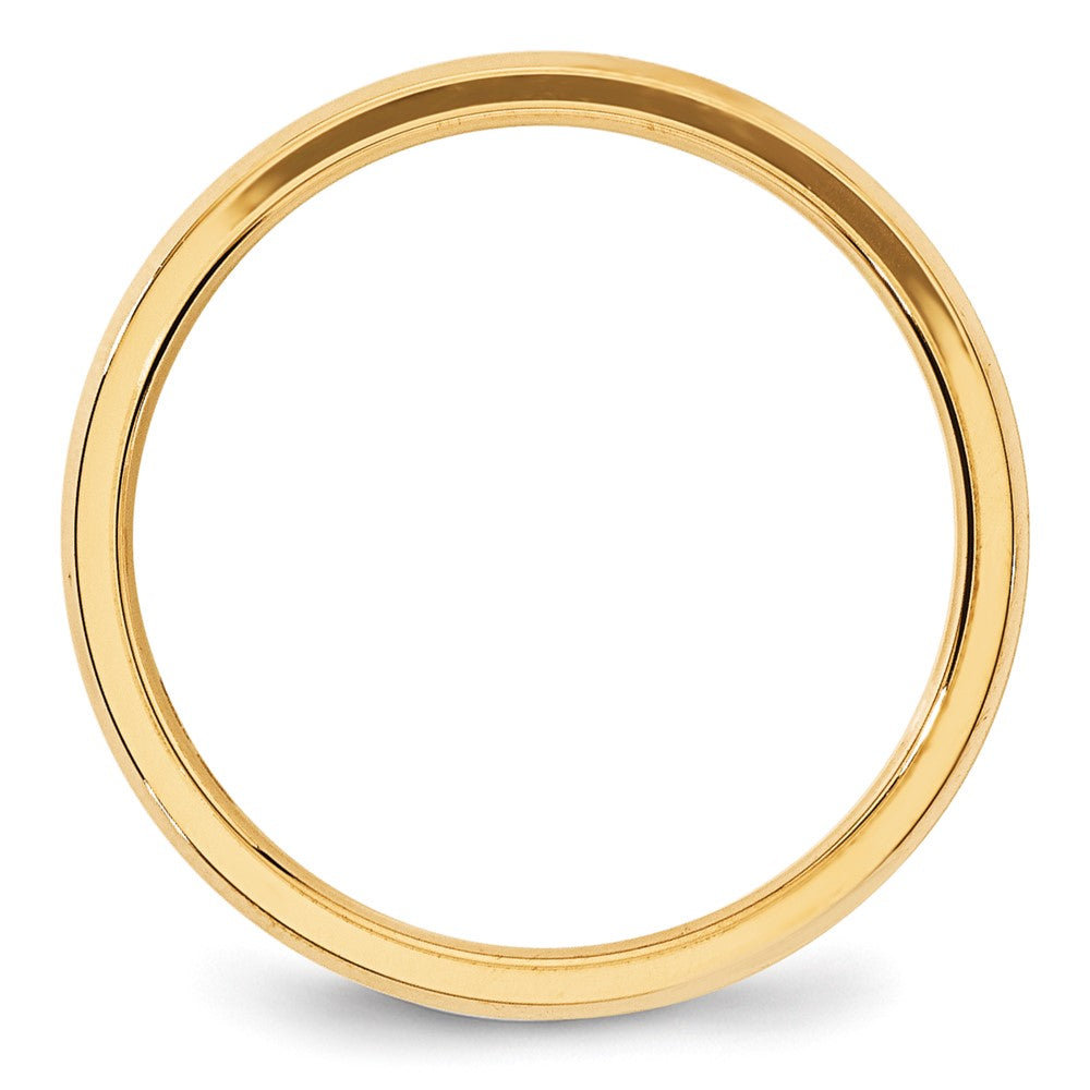 10k Yellow Gold 4mm Beveled Edge Comfort Fit Wedding Band